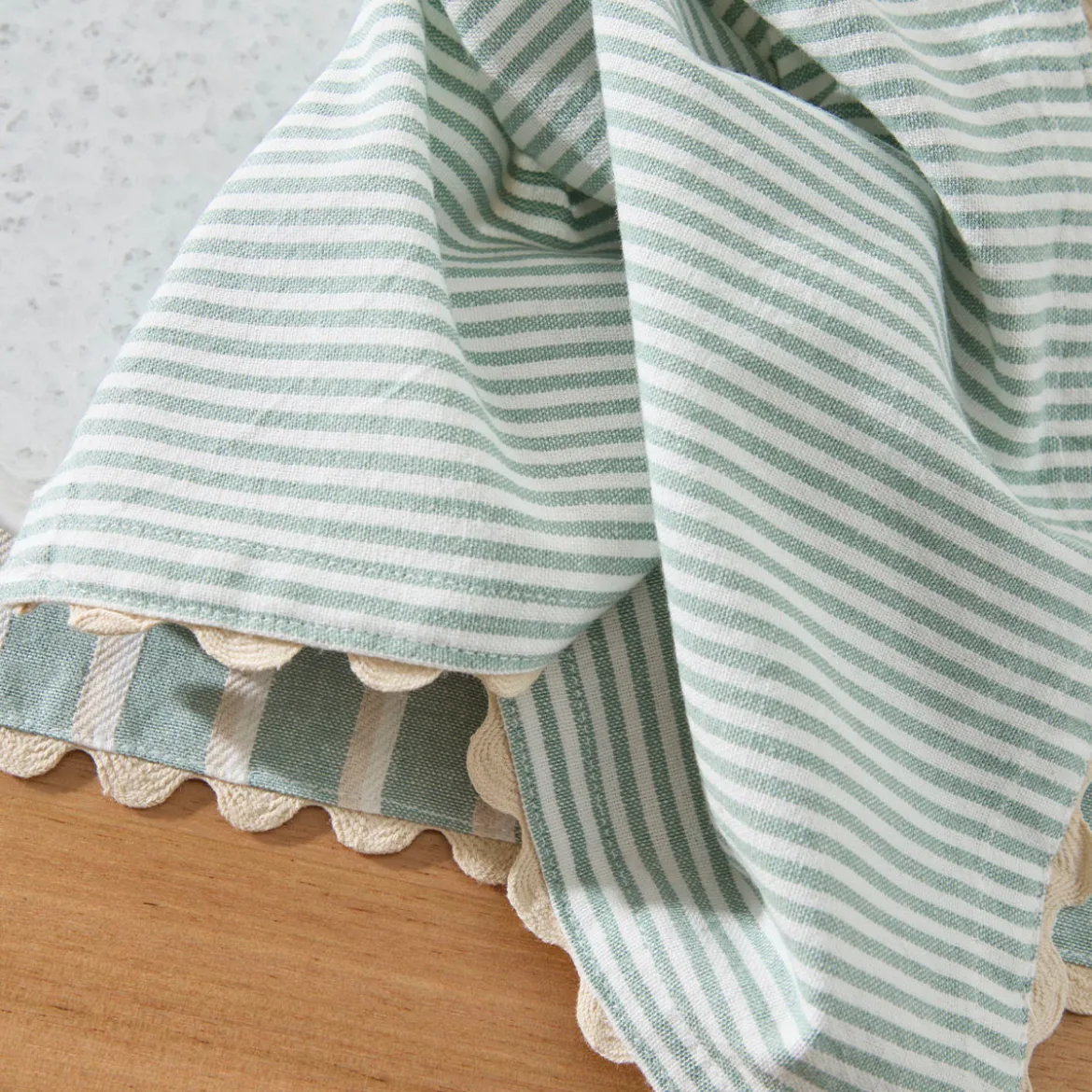 Millie Stripe Scallop Napkin 4 Pack
