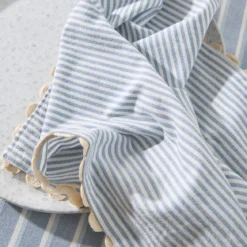 Millie Stripe Scallop Napkin 4 Pack