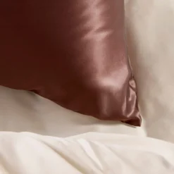 Mocha Brown Mulberry Silk Plain Pillowcase
