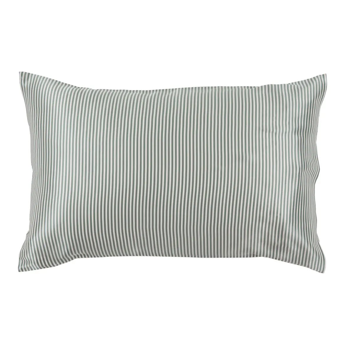 Mulberry Silk Green Striped Pillowcase