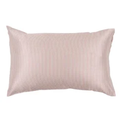 Mulberry Silk Vintage Rose Pink Striped Pillowcase
