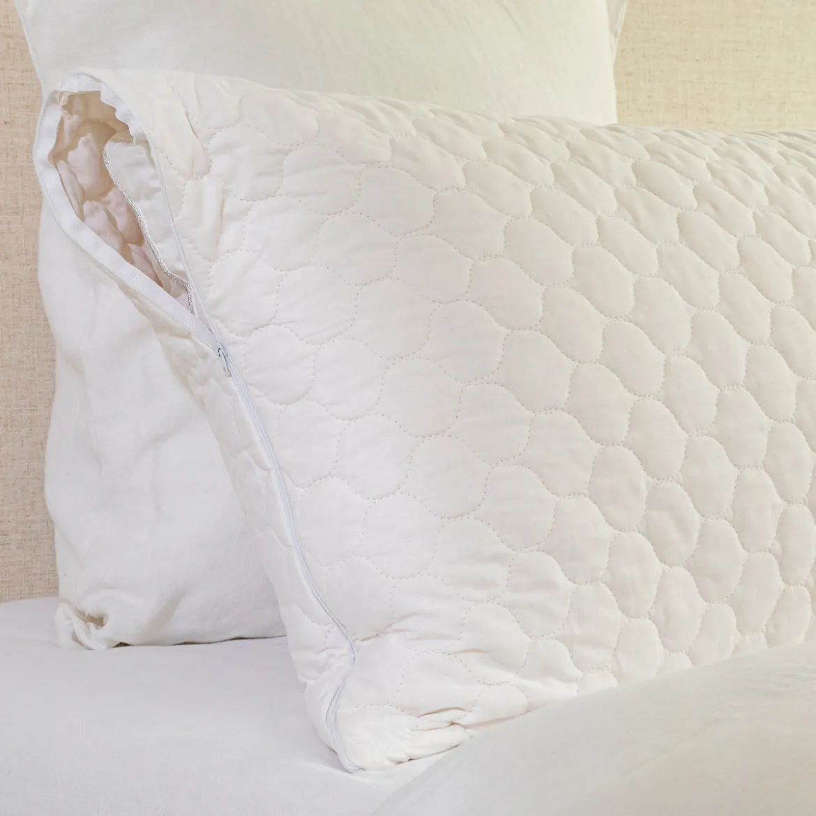 Natural Cotton King Pillow Protector
