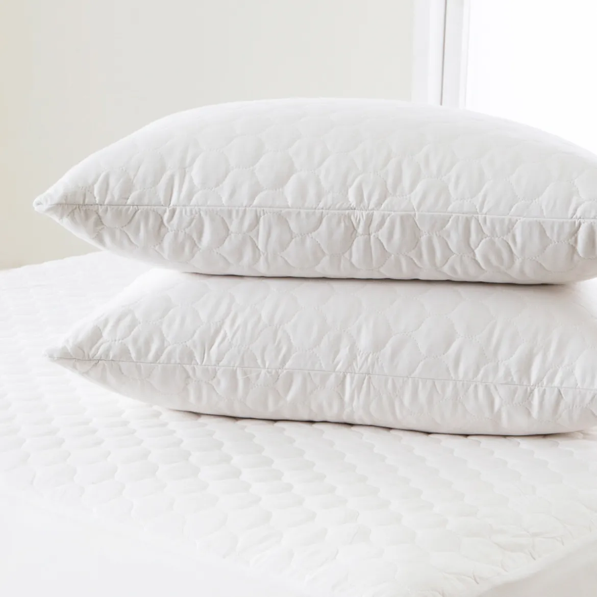 Natural Cotton Queen Pillow Protector