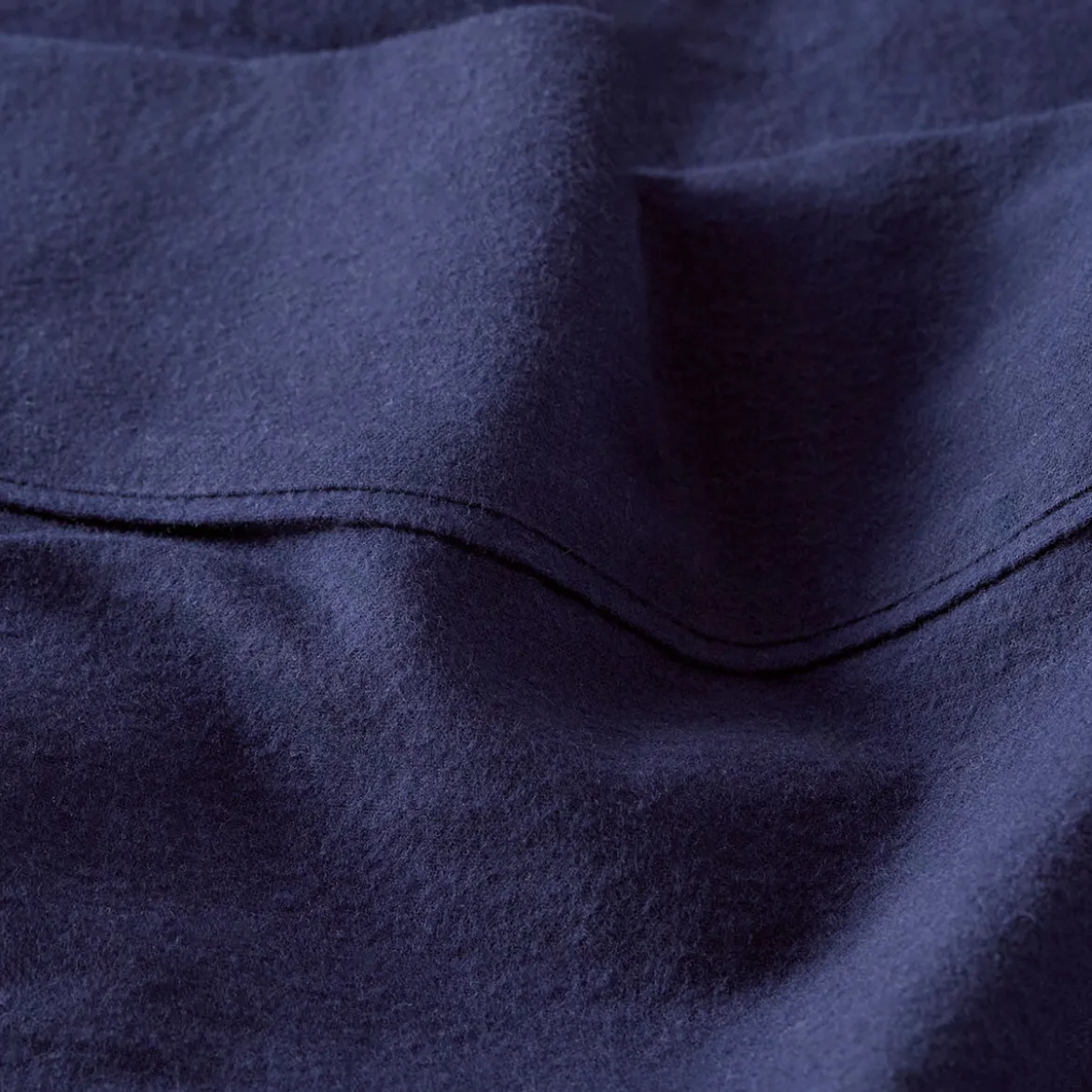Navy Cotton Flannelette Sheet Set