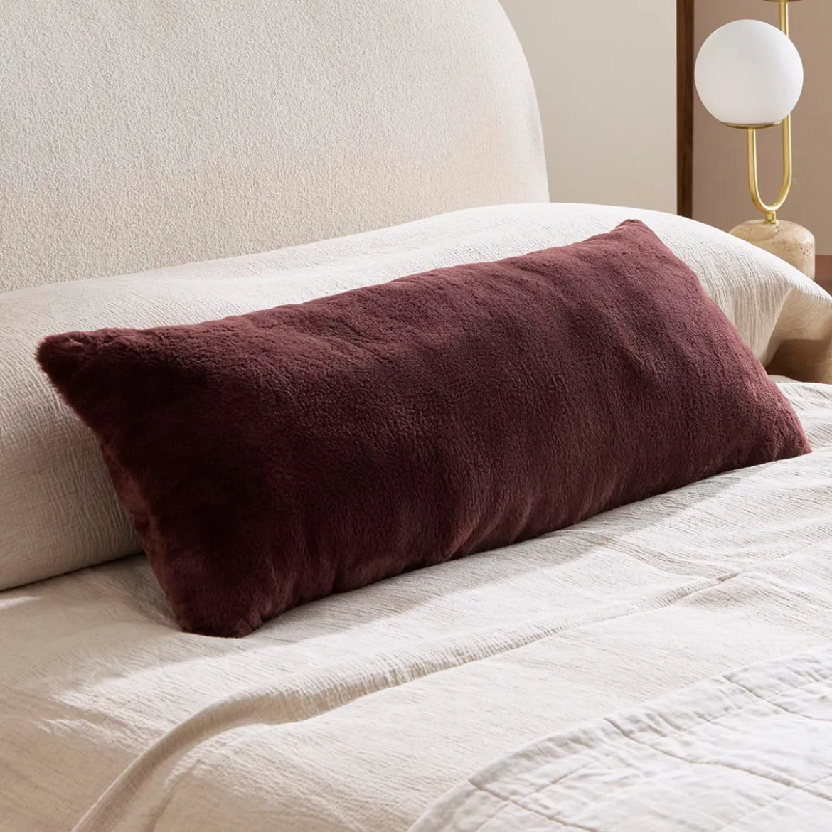 Nevada Faux Fur Large Oblong Cushion