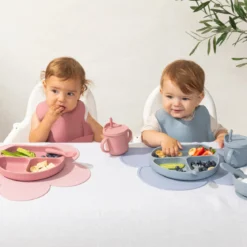 Nino Raspberry Pink Silicone Dinner Set