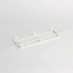 Noah Extendable White Bath Caddy