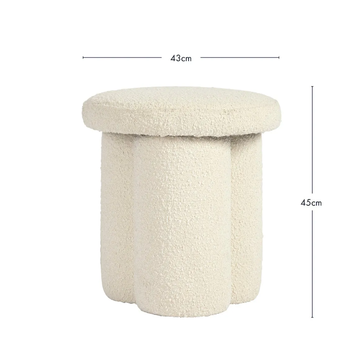 Ollie Boucle Ottoman