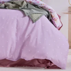 Ophelia Reversible Floral/Dot Quilt Cover Set