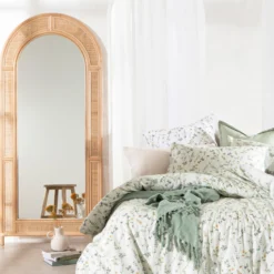 Otto Rattan Arch Floor Mirror