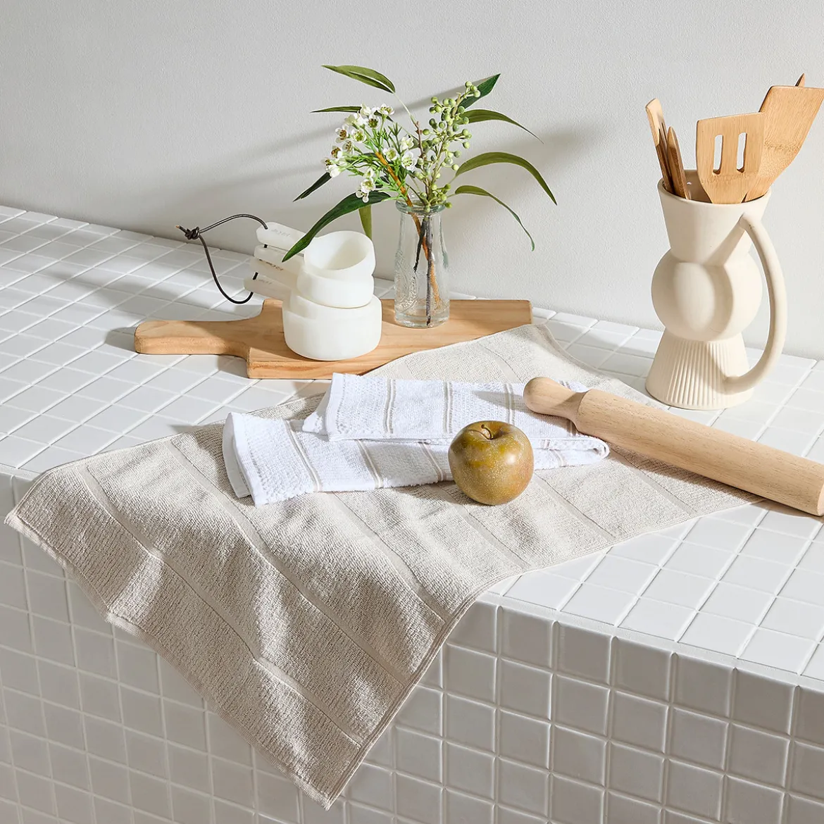 Oxford Cotton Tea Towel Set of 2