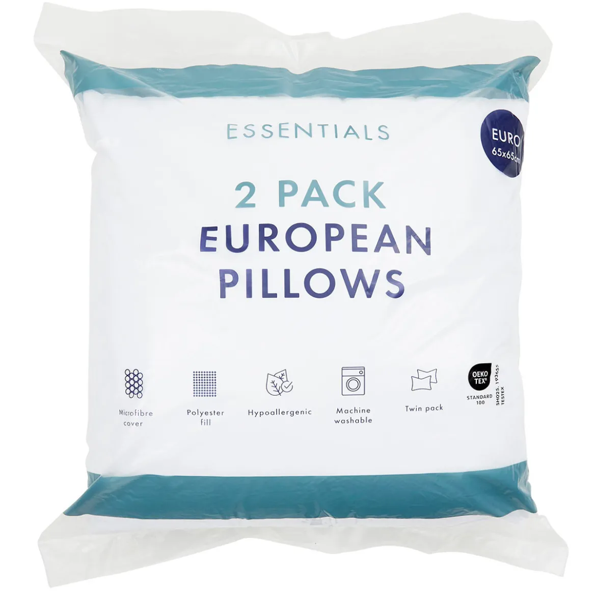 2 Pack European Pillows