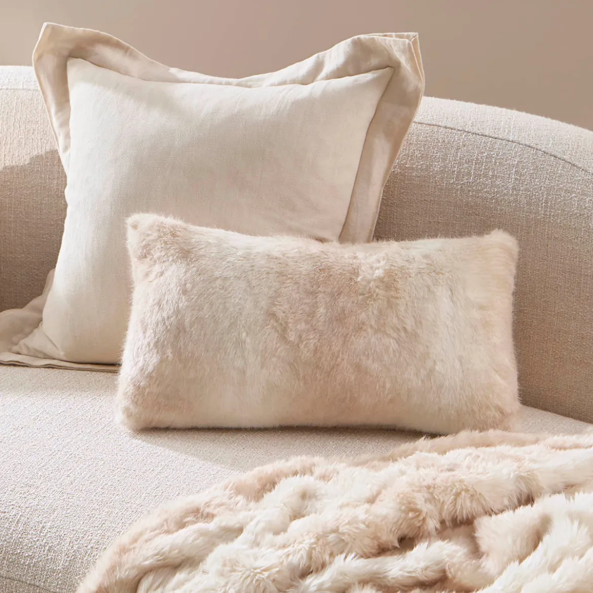 Pelage Faux Fur Oblong Cushion