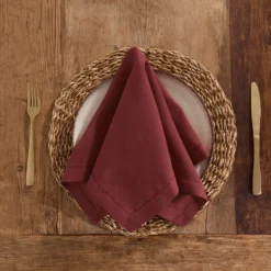 Pelham Burgundy Cotton Napkin
