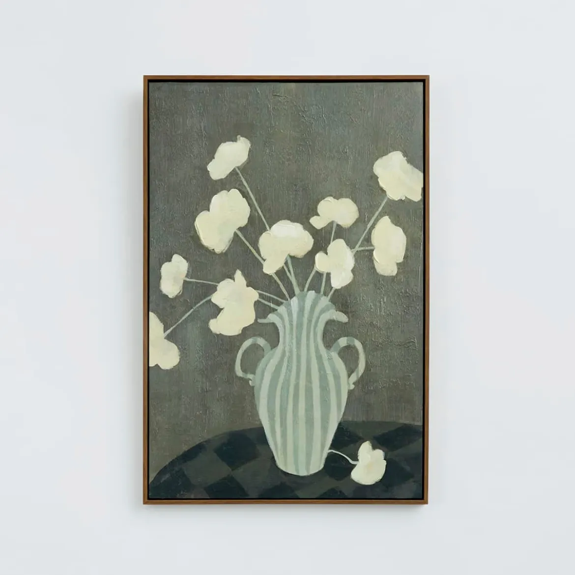 Petals in Porcelain Framed Canvas Wall Art