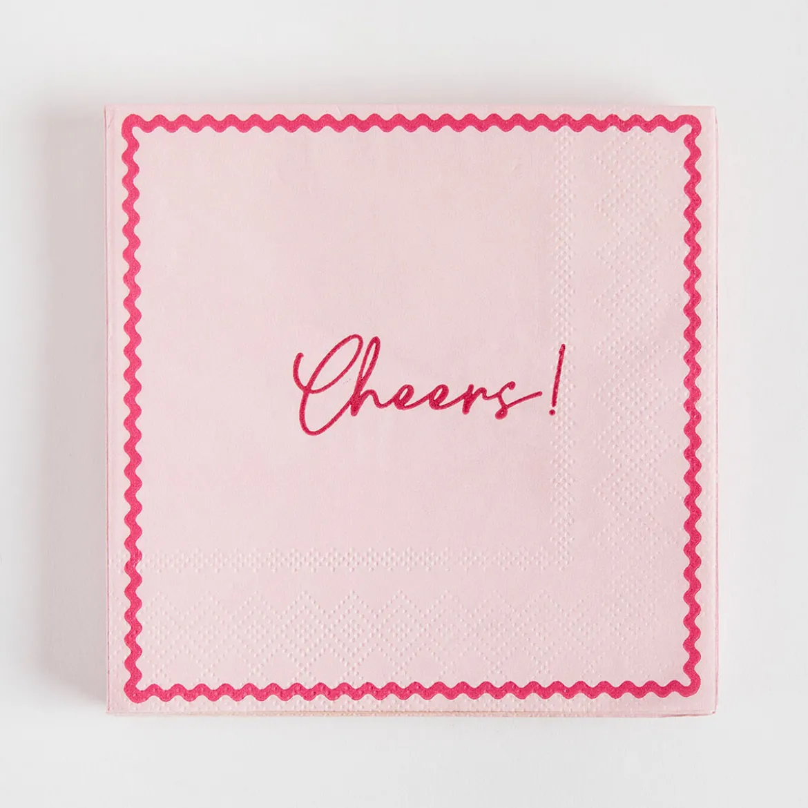 Pink Cheers Cocktail Paper Napkin 20 Pack