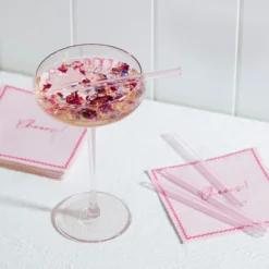 Pink Cheers Cocktail Paper Napkin 20 Pack