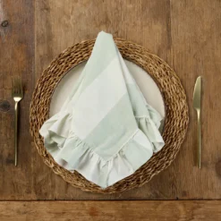 Piper Stripe Ruffle Napkin 4 Pack