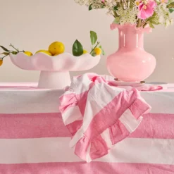 Piper Stripe Ruffle Napkin 4 Pack