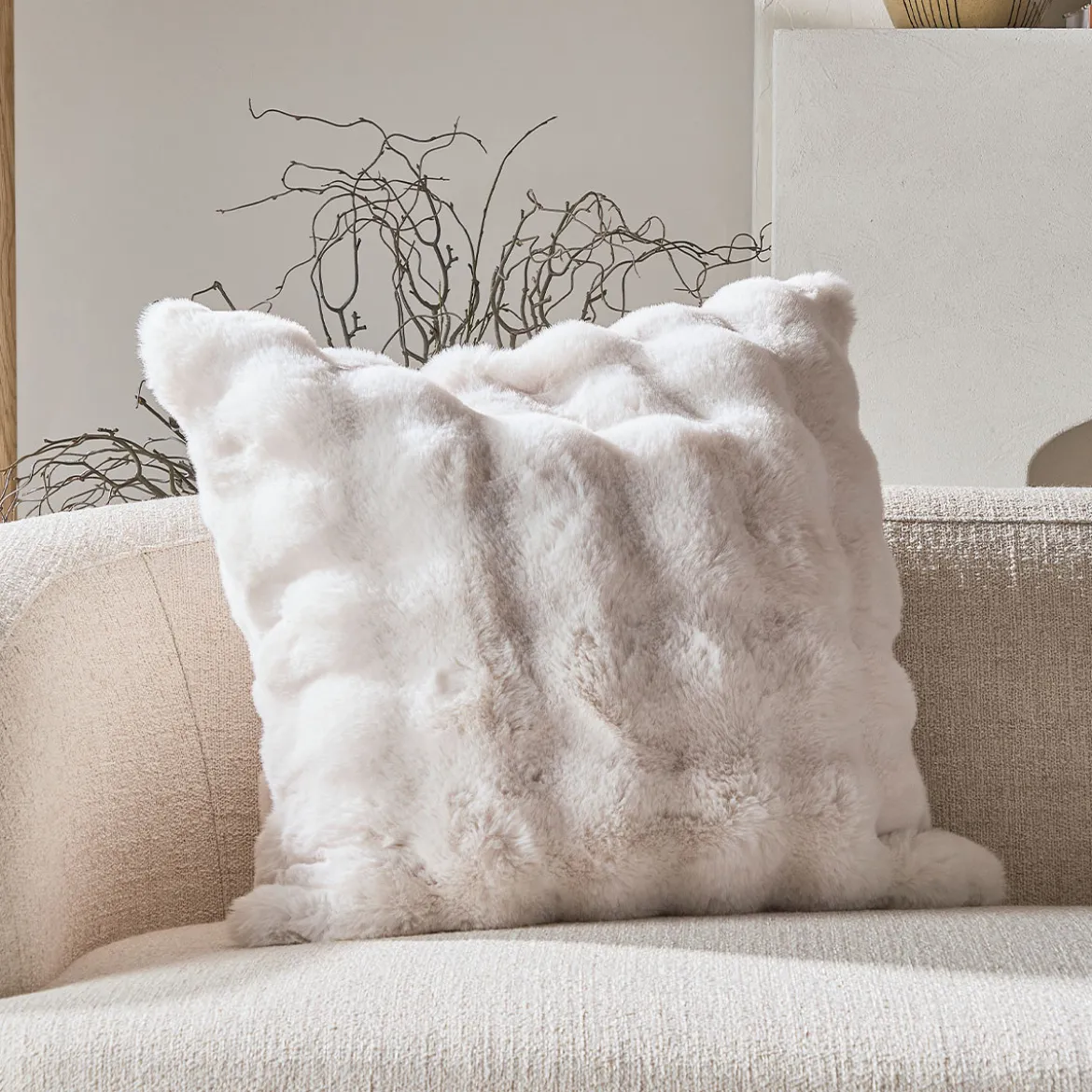 Prague Faux Fur Large Square Cushion