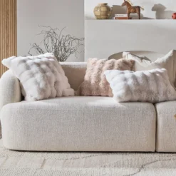Prague Faux Fur Large Square Cushion