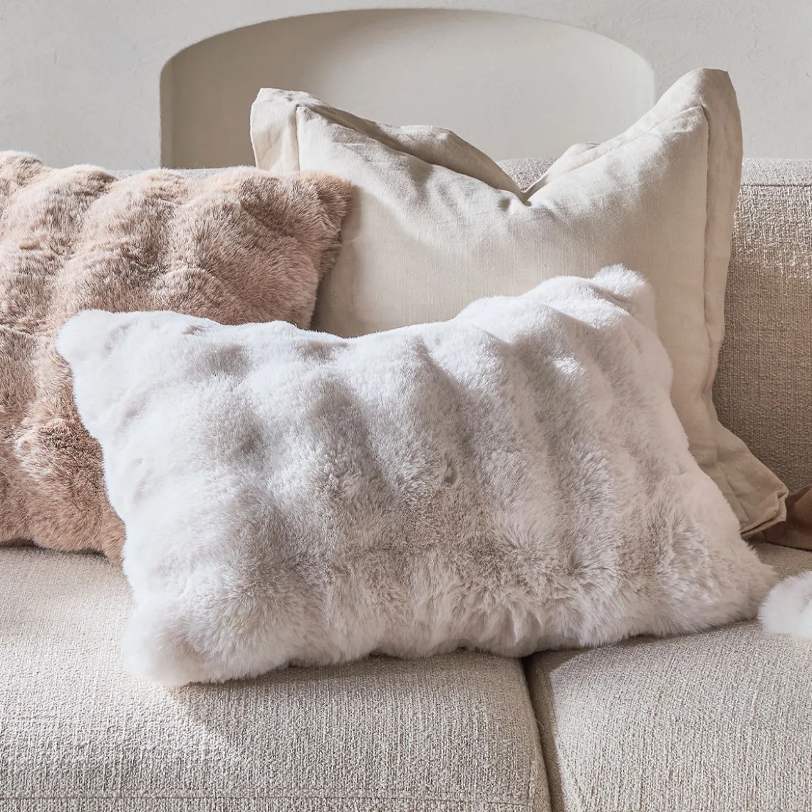 Prague Faux Fur Oblong Cushion