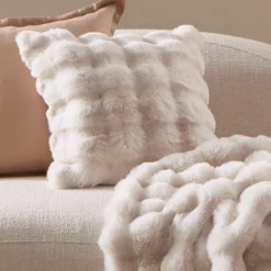 Prague Faux Fur Square Cushion