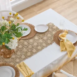 Rae Jute Flower Table Runner