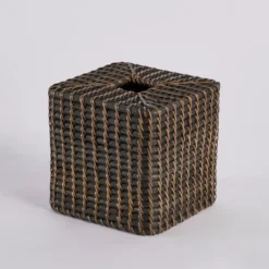 Rattan Black Wash Tissue Box Cover Range