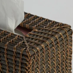 Rattan Black Wash Tissue Box Cover Range