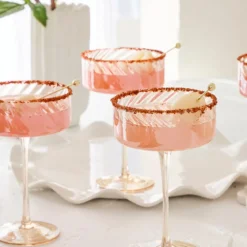 Raya Lustre Cocktail Coupe Glass Set of 4