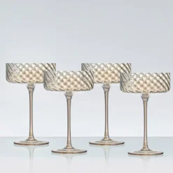 Raya Lustre Cocktail Coupe Glass Set of 4
