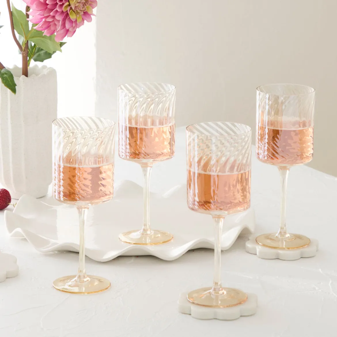 Raya Lustre Wine Glass Set of 4