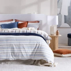 Regatta Reversible Stripe Quilt Cover Set
