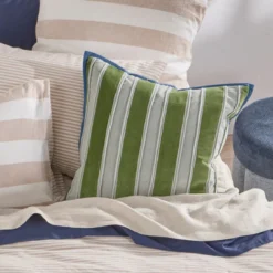 Remi Velvet Stripe With Flange Cushion