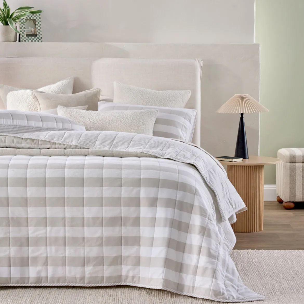 Reversible Cotton Flannelette Coverlet Set