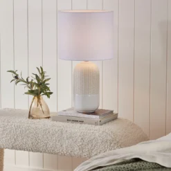 River White/Natural 54cm Table Lamp
