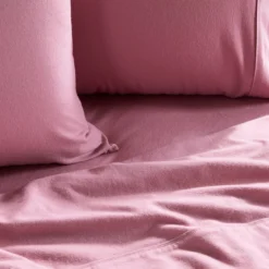 Rose Pink Cotton Flannelette Sheet Set