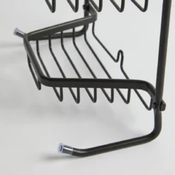 Rowan Black Over the Door Shower Caddy