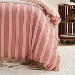 Ryder Reversible Stripe Quilt Cover Set