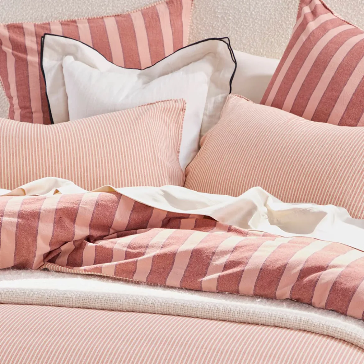 Ryder Reversible Stripe Quilt Cover Set
