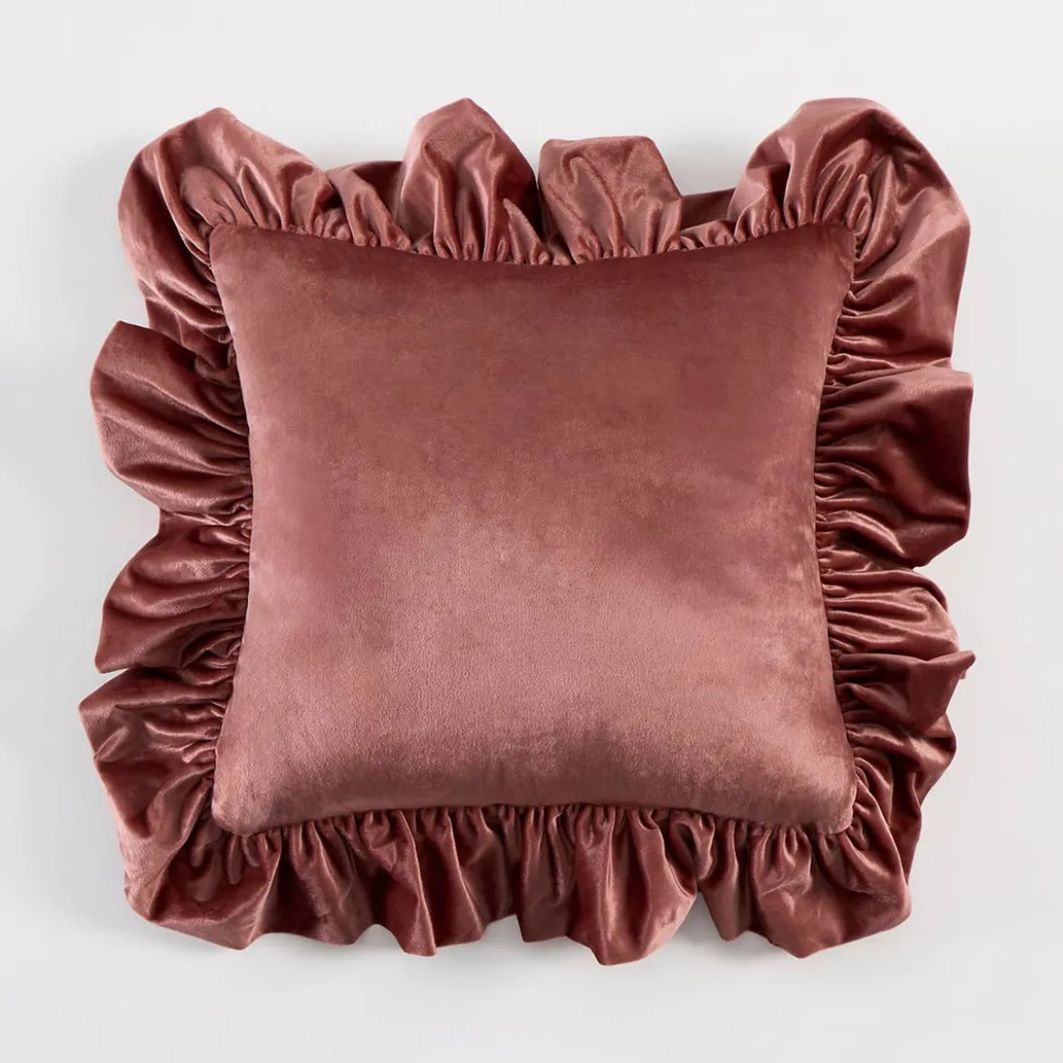 Sabrina Velvet Ruffle Cushion