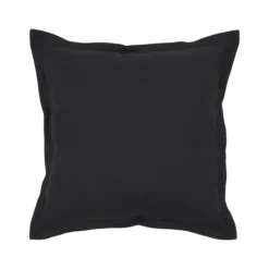 Sahara Linen Feather Black Cushion