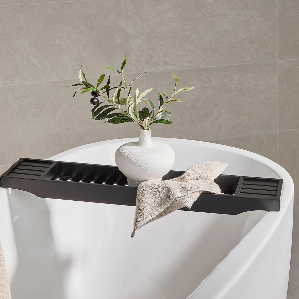 Sanctuary Black Bath Caddy