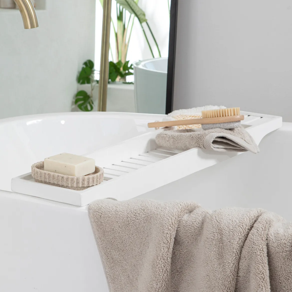 Sanctuary White Bath Caddy