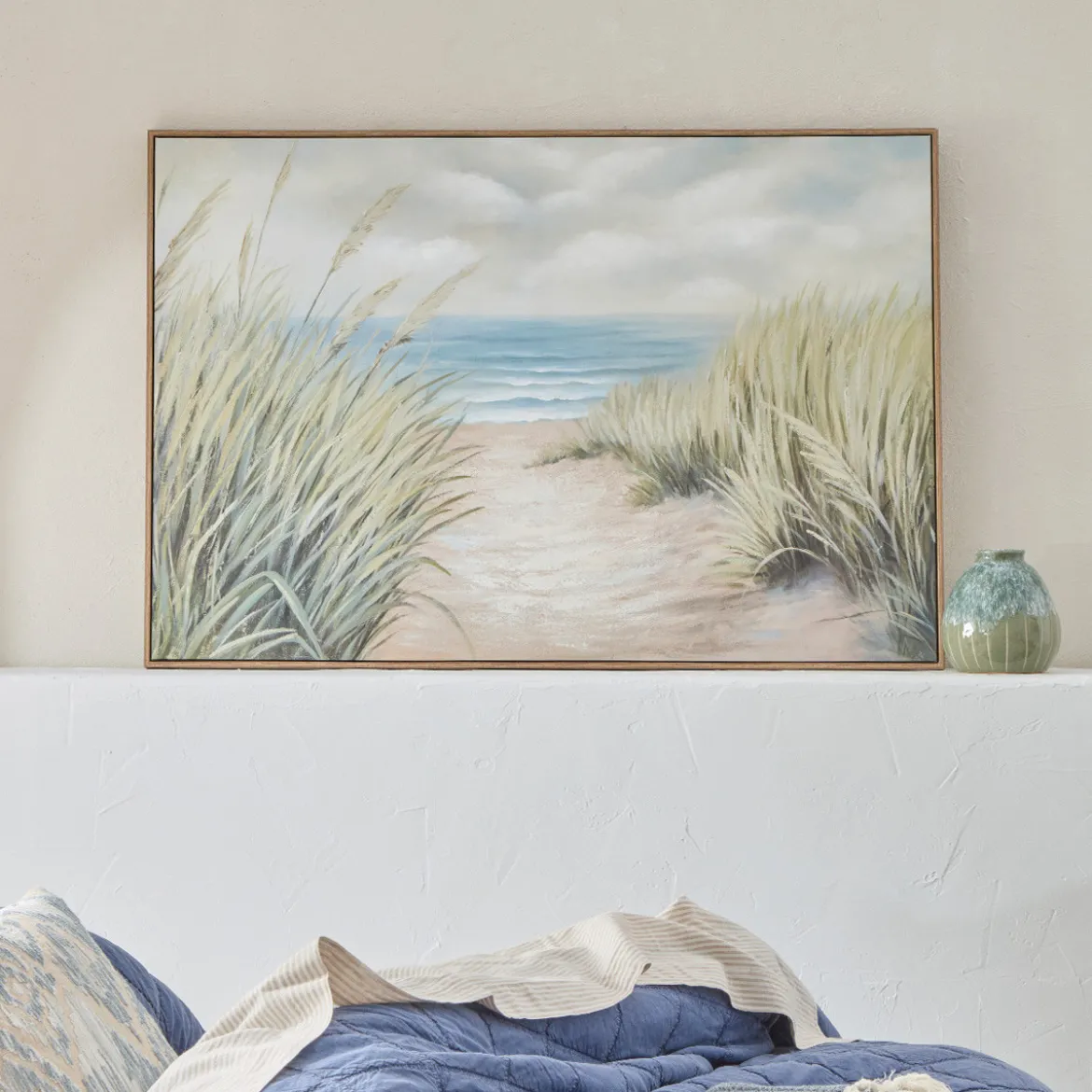 Seaside Reflections Framed Canvas Wall Art