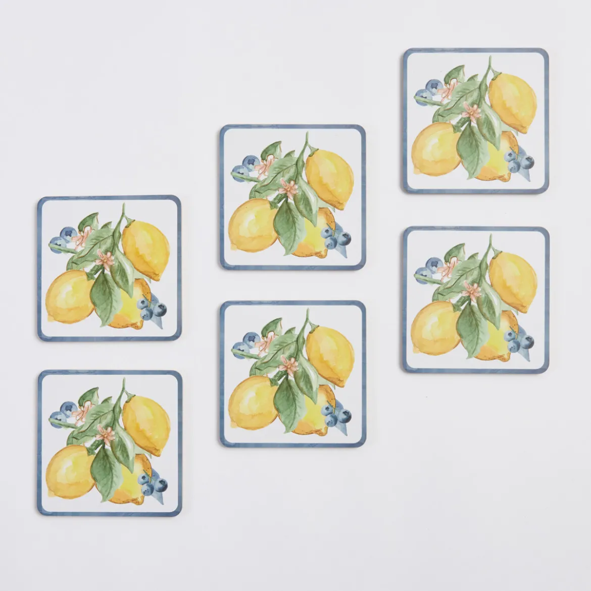 Sicily Lemons Cork Coaster Set of 6