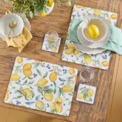 Sicily Lemons Cork Placemat Set of 6