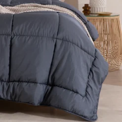 Snoozi Cube Charcoal Microfibre Comforter Set