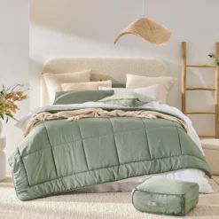 Snoozi Cube Green Microfibre Comforter Set